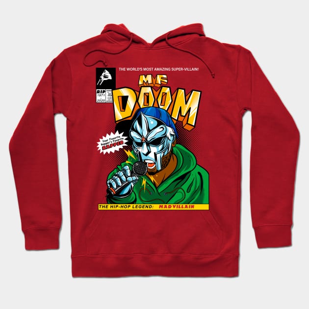 MF DOOM Comic cover (Tribute) Hoodie by OniSide